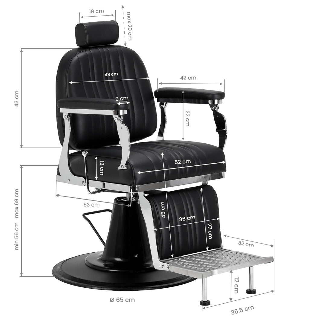 Fauteuil Barbier Gabbiano Elias Noir - image 17