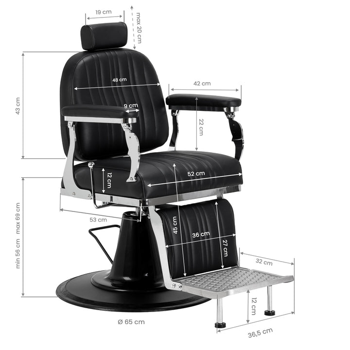 Fauteuil Barbier Gabbiano Elias Noir - image 17