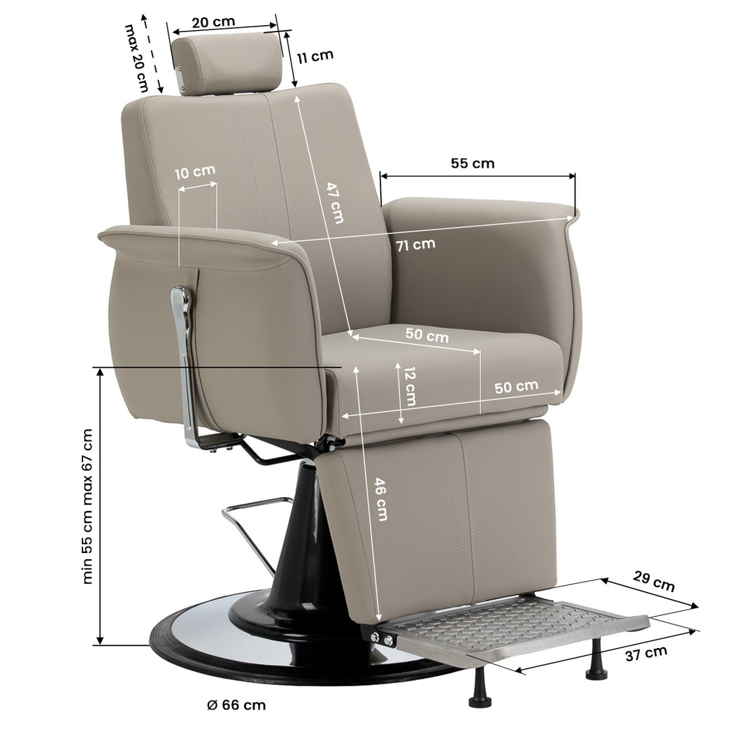 Fauteuil Barbier Gabbiano Athena Gris - image 17