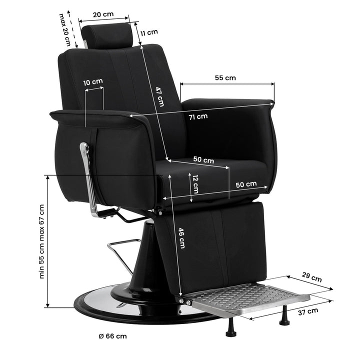 Fauteuil Barbier Gabbiano Athena Noir - image 13