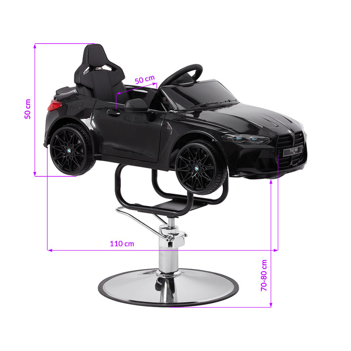 Fauteuil de Coiffeur Enfant Voiture BMW Noir - image 12