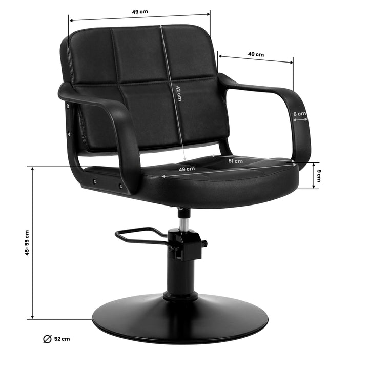 Fauteuil de coiffure Hair System Komodo Noir - image 10