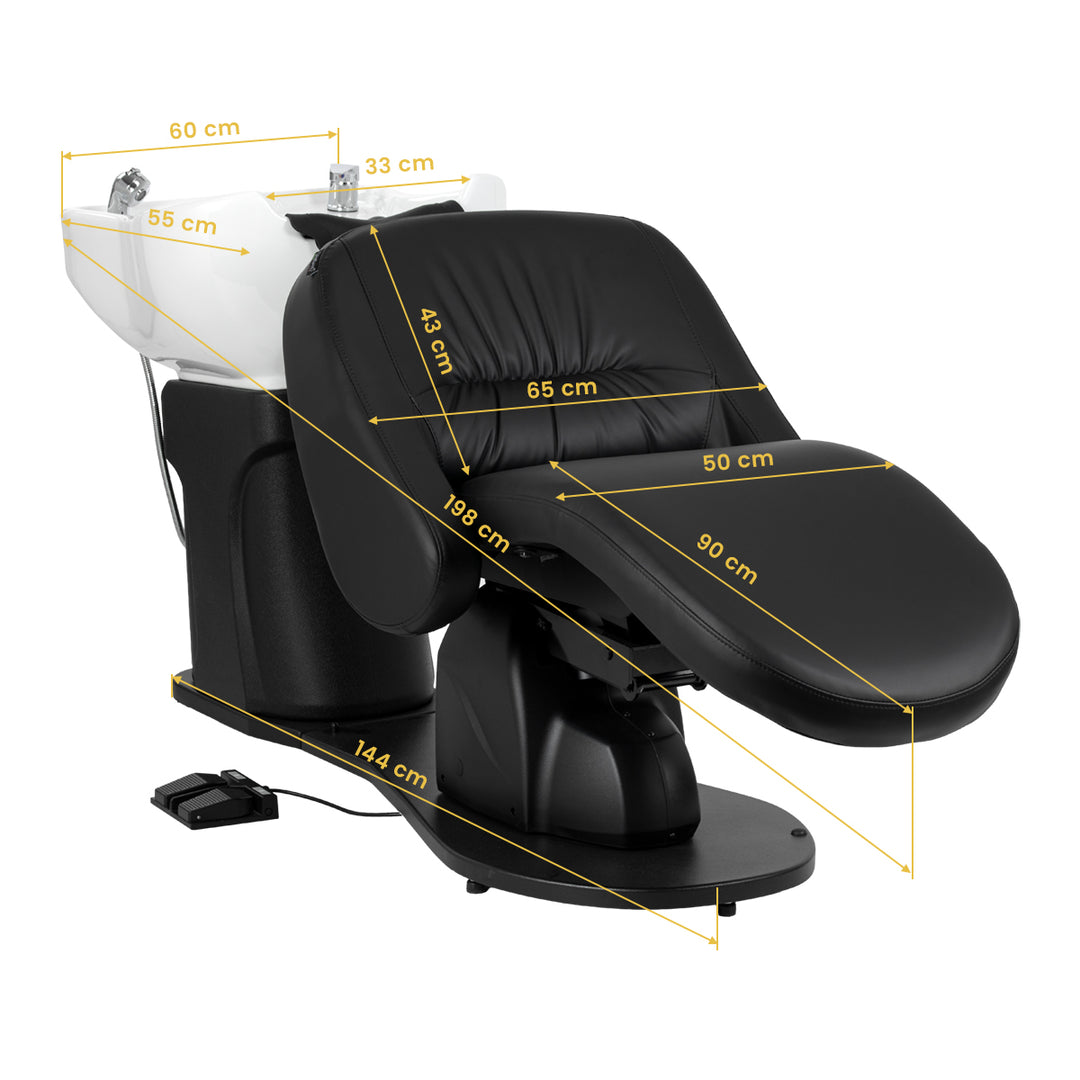 Bac Coiffeur Gabbiano Électrique Trycho 2 Noir - image 23