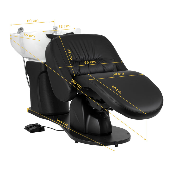 Bac Coiffeur Gabbiano Électrique Trycho 2 Noir - image 23