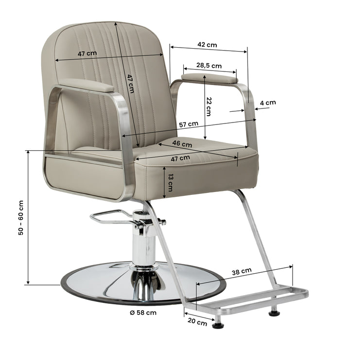 Fauteuil de coiffeur Gabbiano Acri Beige