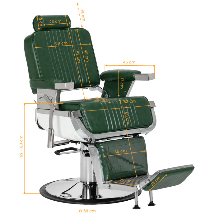 Fauteuil de barbier Gabbiano Royal X Vert - image 16