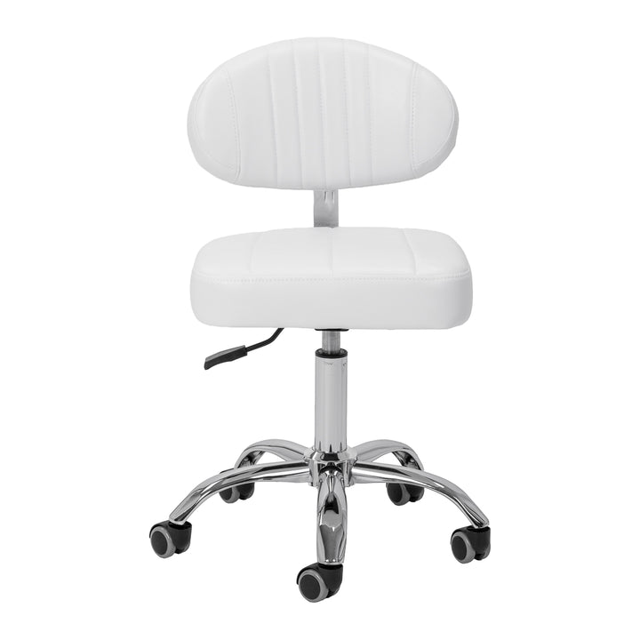 Tabouret à Roulettes Réglable Giovanni Y08 Blanc - image 3