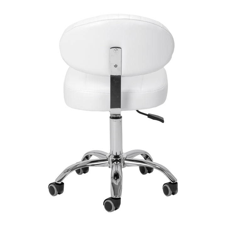 Tabouret à Roulettes Réglable Giovanni Y08 Blanc - image 4