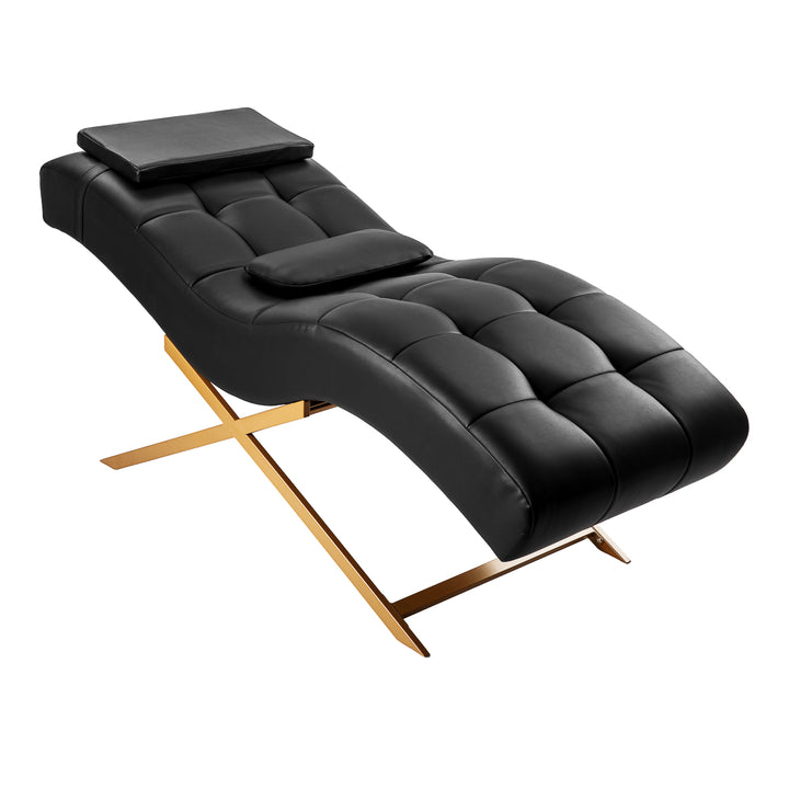 Lit à Cils Sillon Alba Noir-Or