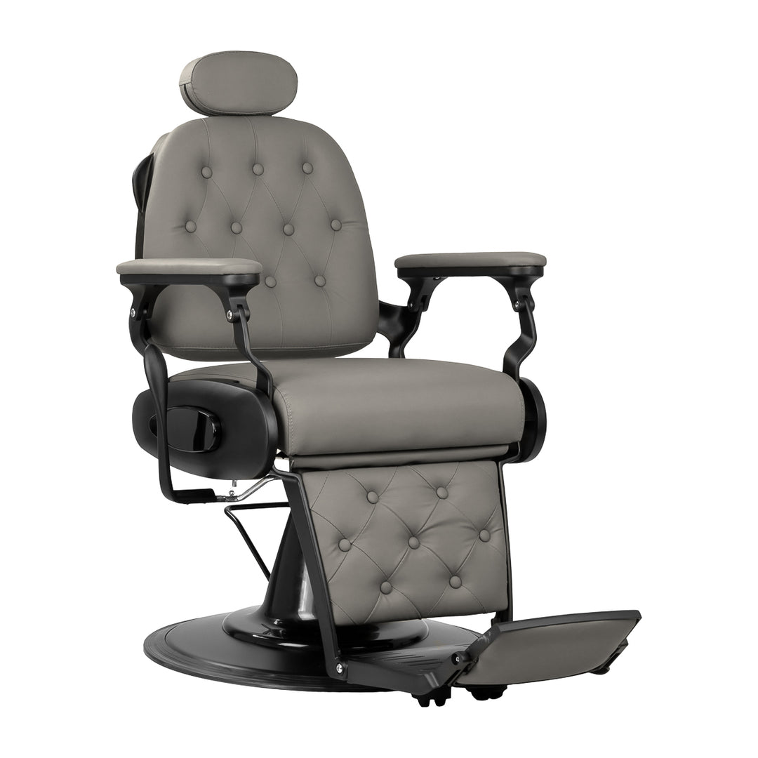 Fauteuil de barbier Gabbiano Francesco Gris-Noir