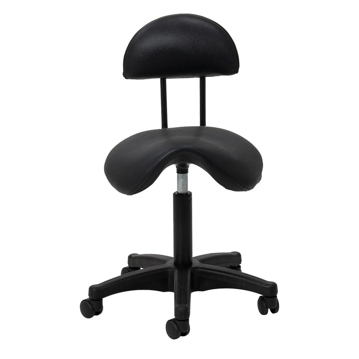 Tabouret à Roulettes Réglable 6001B Noir - image 3