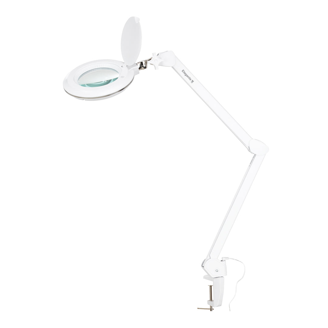Lampe Loupe LED 60 SMD 3D avec Pince Elegante 6031 Blanc