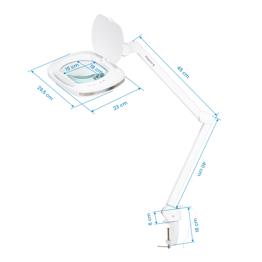 Lampe Loupe LED 60 SMD avec Pince Elegante 6030 Blanc - image 8
