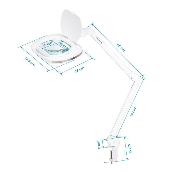 Lampe Loupe LED 60 SMD avec Pince Elegante 6030 Blanc - image 8