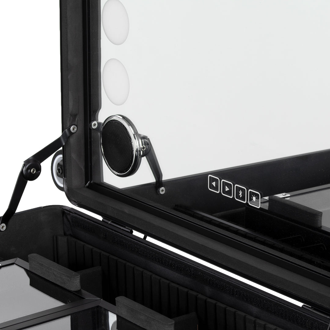 Mallette de Maquillage Station Mobile Plus avec Miroir Lumineux et Enceintes Noir - image 10