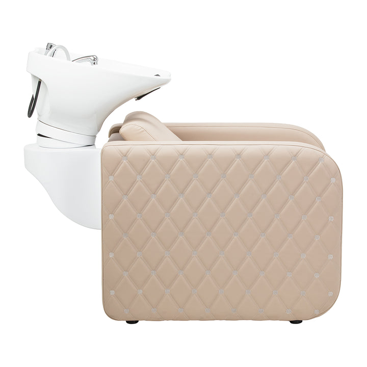 Bac Coiffeur Gabbiano Sylvia Plus avec Massage et Repose-jambes Électrique Beige - image 2