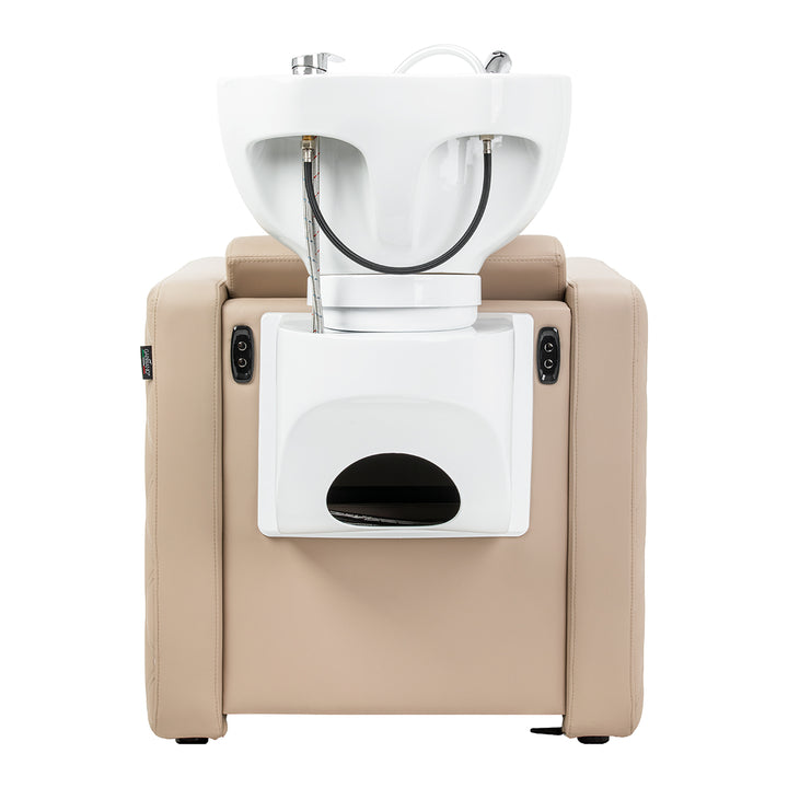 Bac Coiffeur Gabbiano Sylvia Plus avec Massage et Repose-jambes Électrique Beige - image 6