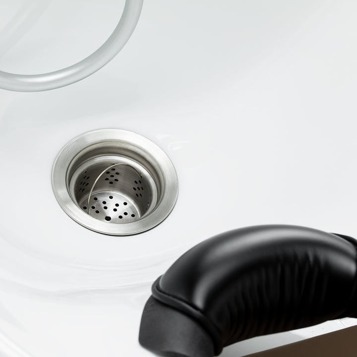 Bac Coiffeur Gabbiano Sylvia Plus avec Massage et Repose-jambes Électrique Beige - image 8