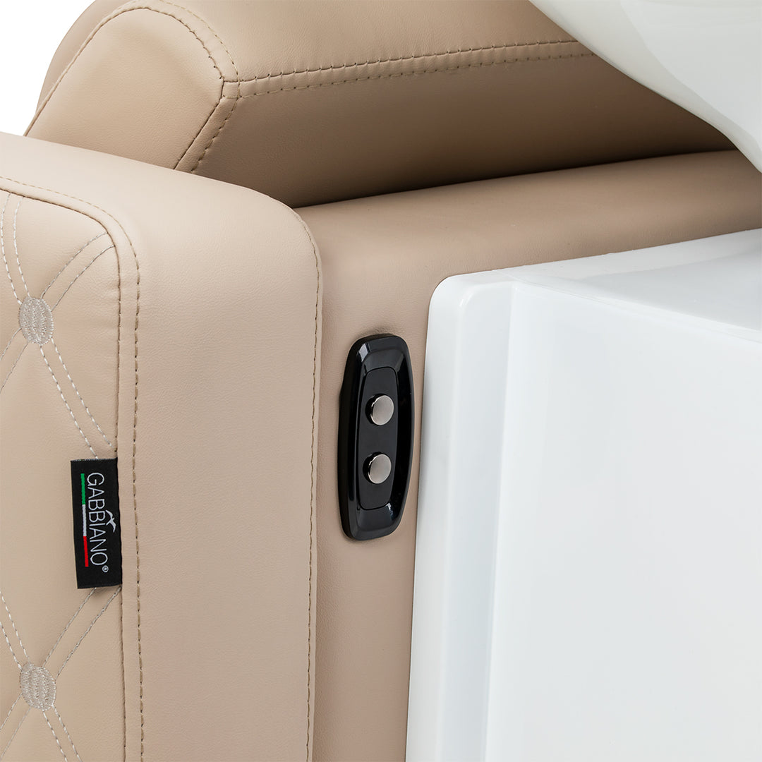 Bac Coiffeur Gabbiano Sylvia Plus avec Massage et Repose-jambes Électrique Beige - image 15