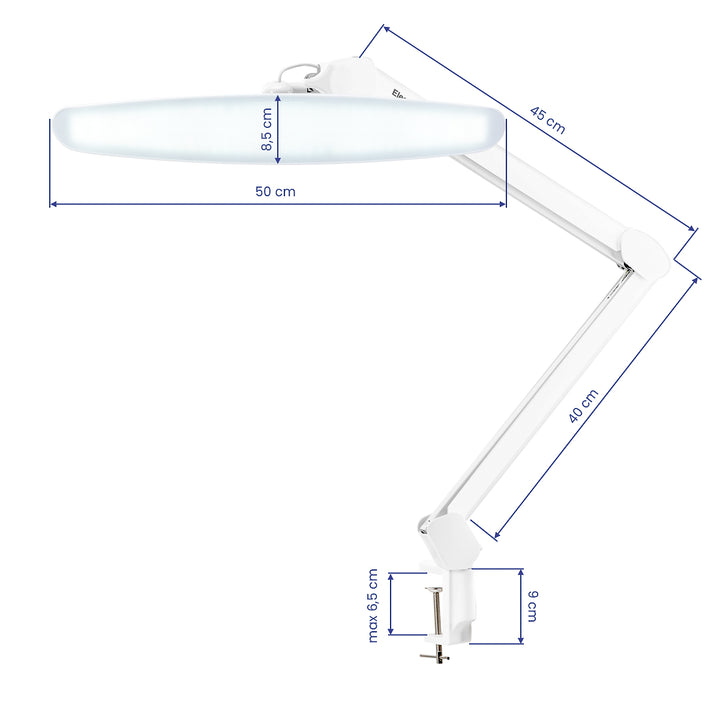 Lampe Esthétique avec Pince Elegante Blanc - image 7