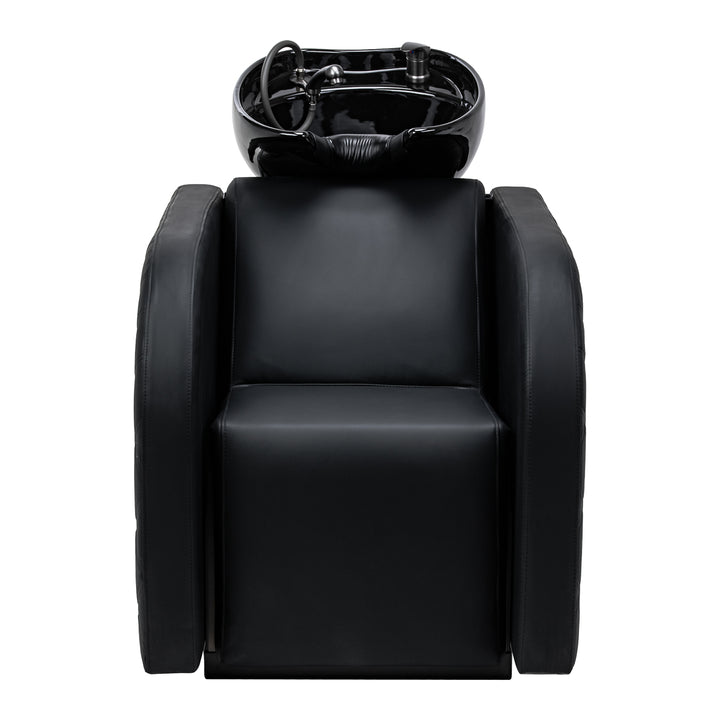 Bac Coiffeur Gabbiano Ines avec Massage et Repose-jambes Électrique Noir - image 7