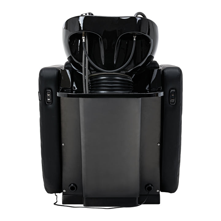Bac Coiffeur Gabbiano Ines avec Massage et Repose-jambes Électrique Noir - image 8