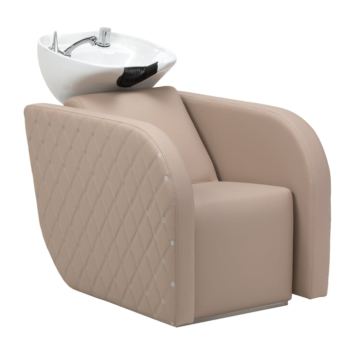 Bac Coiffeur Gabbiano Ines avec Massage et Repose-jambes Électrique Beige