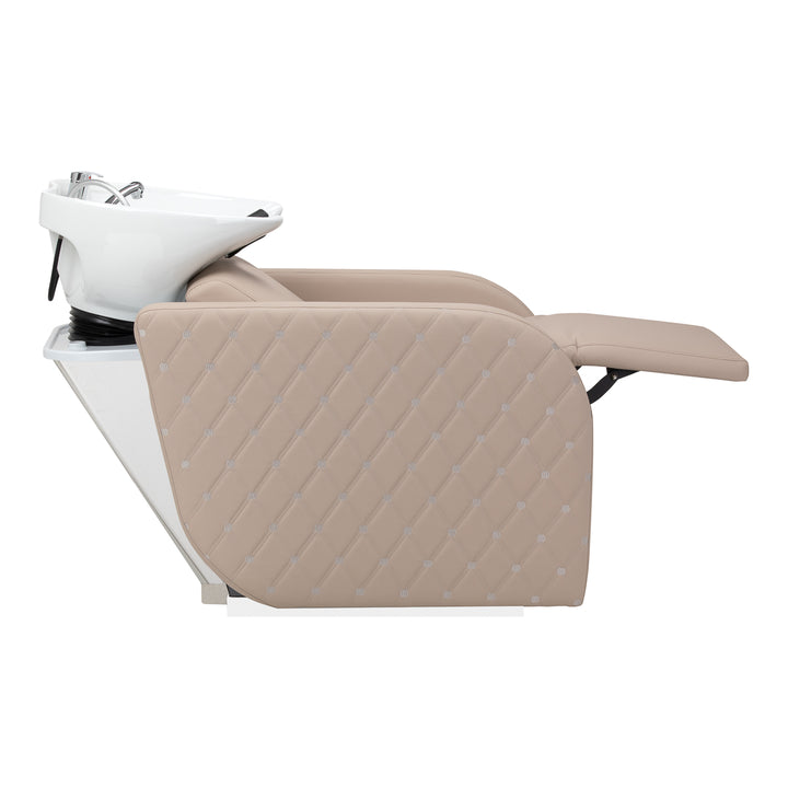 Bac Coiffeur Gabbiano Ines avec Massage et Repose-jambes Électrique Beige - image 6