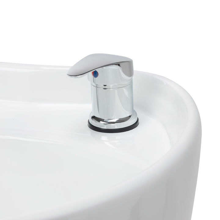 Bac Coiffeur Gabbiano Ines avec Massage et Repose-jambes Électrique Beige - image 11
