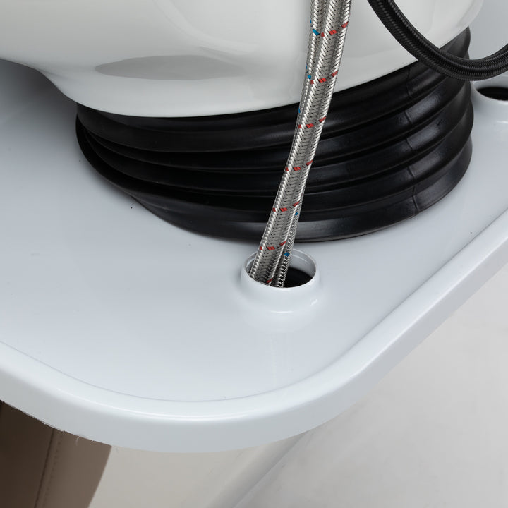 Bac Coiffeur Gabbiano Ines avec Massage et Repose-jambes Électrique Beige - image 16