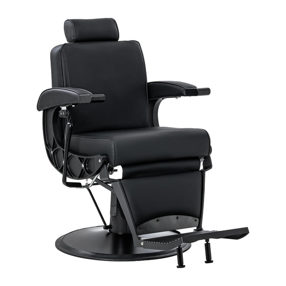 Fauteuil Barbier Gabbiano Continental avec Massage Noir