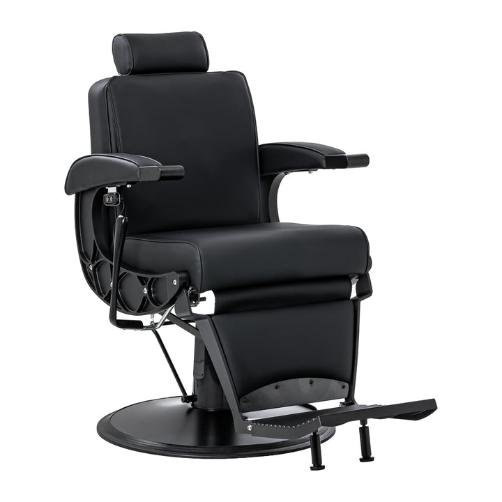 Fauteuil Barbier Gabbiano Continental avec Massage Noir