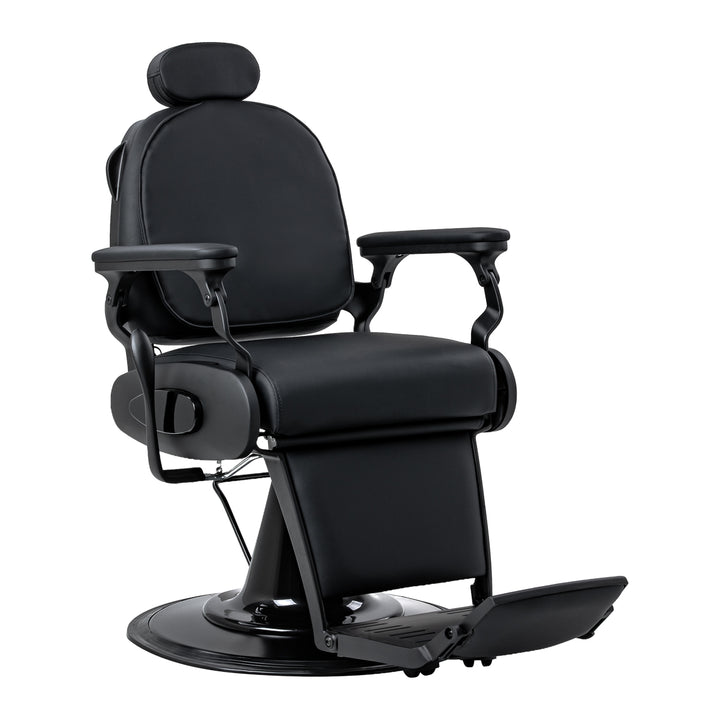 Fauteuil Barbier Gabbiano Francesco avec Massage Noir-Noir