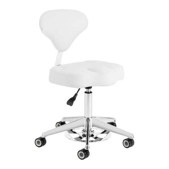 Tabouret à Roulettes Réglable Azzurro 156F Bump-Up Blanc Neige