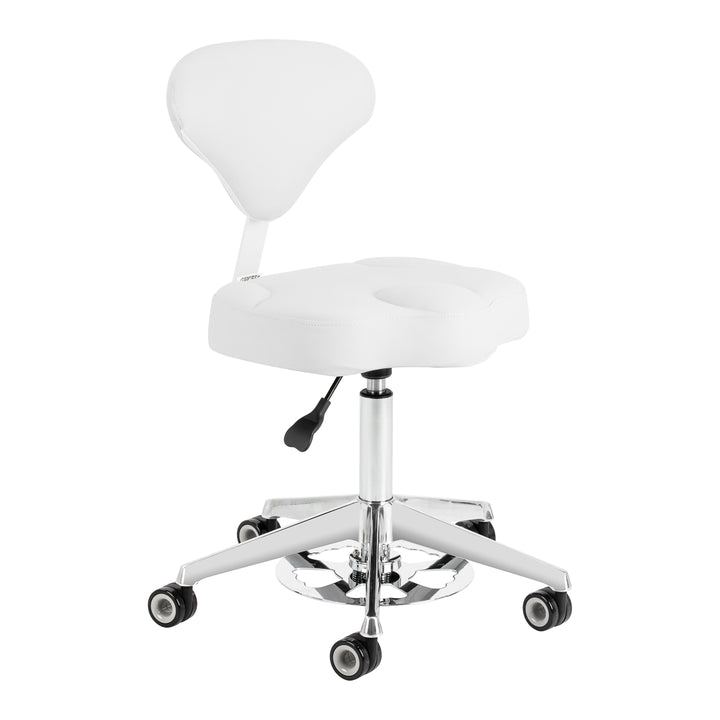 Tabouret à Roulettes Réglable Azzurro 156F Bump-Up Blanc Neige