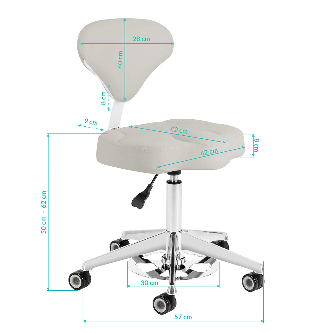 Tabouret à Roulettes Réglable Azzurro 156F Bump-Up Gris - image 10