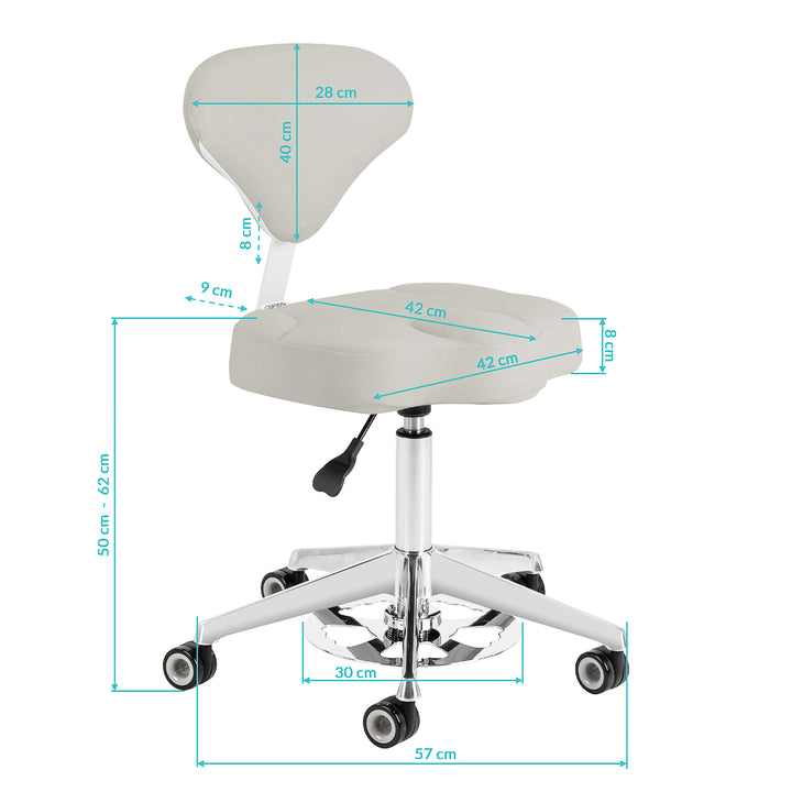 Tabouret à Roulettes Réglable Azzurro 156F Bump-Up Gris - image 10