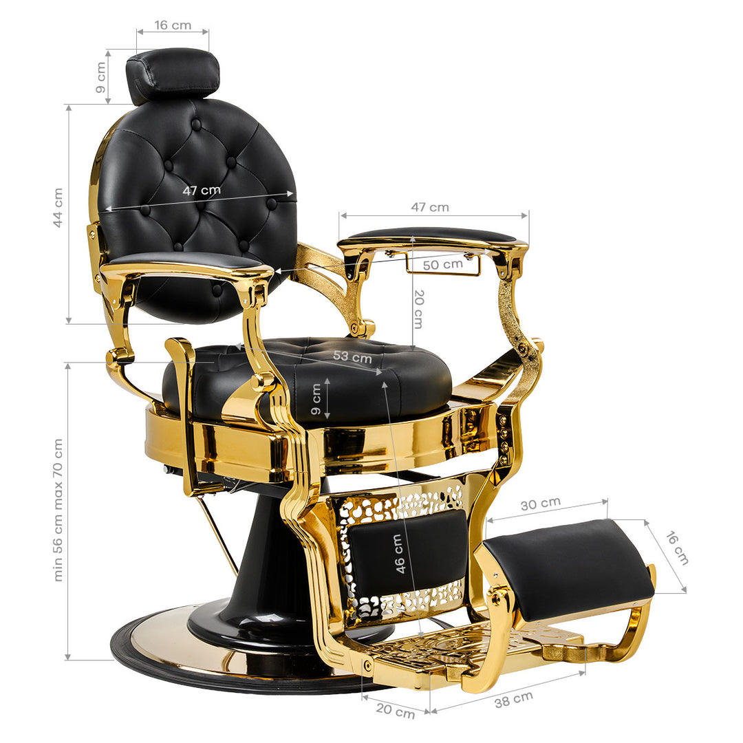 Fauteuil Barbier Gabbiano Niccolo Noir-Or - image 18