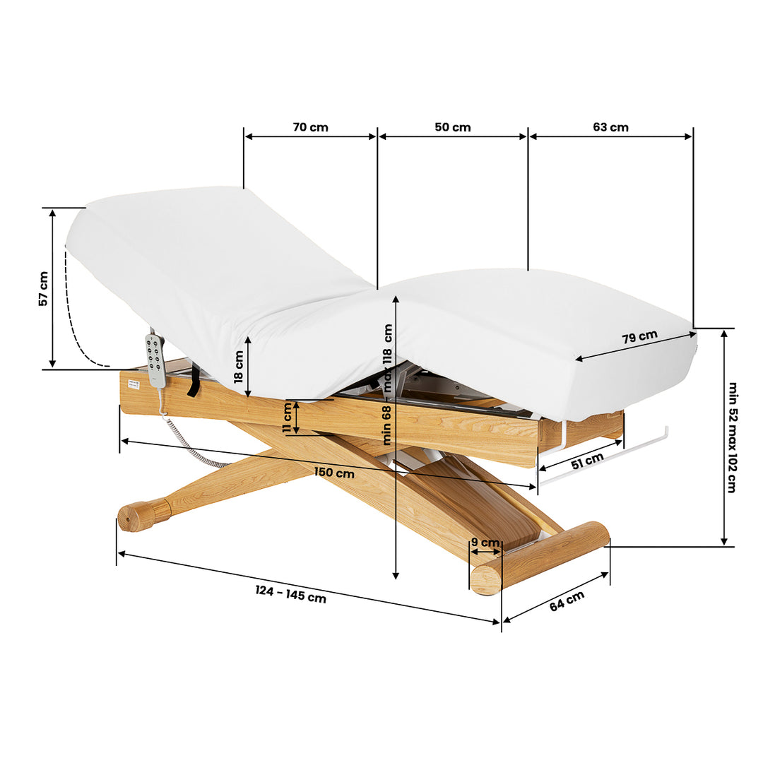 Table de massage électrique Sillon Siesta Blanc-Brun clair - image 19