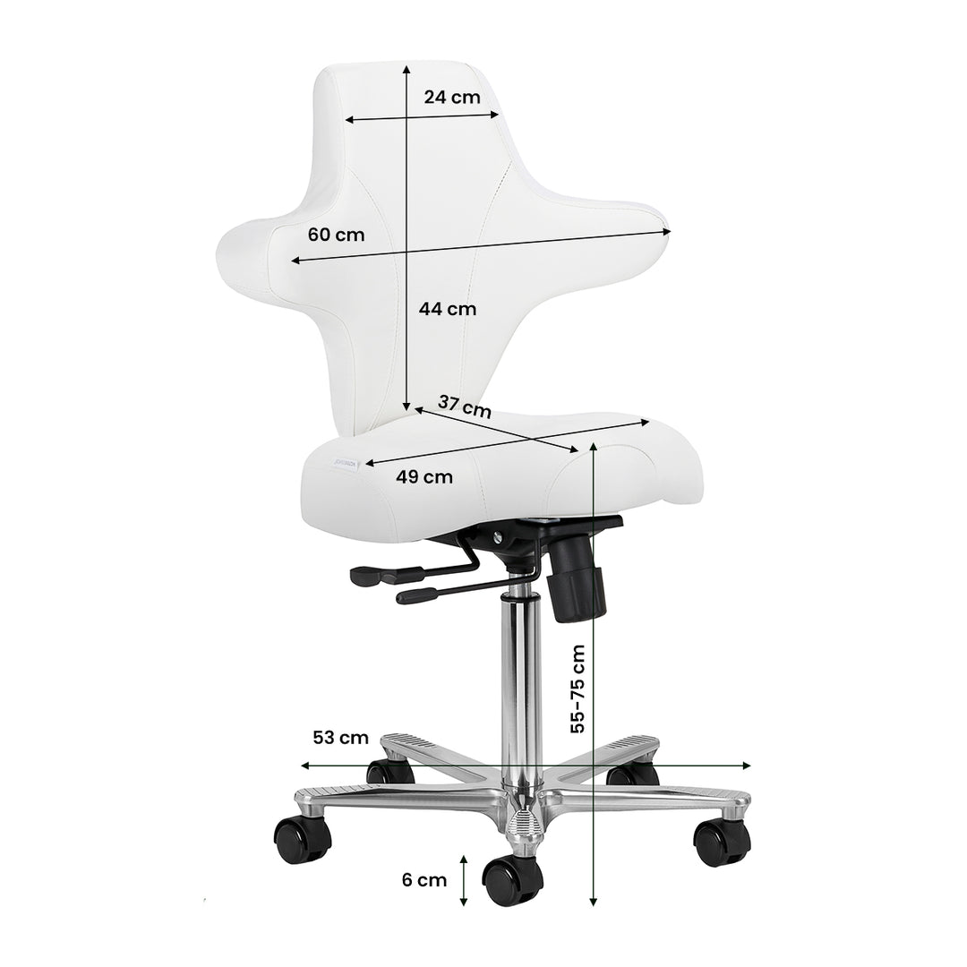 Tabouret à Roulettes Azzurro Special 152 Blanc neige - image 10