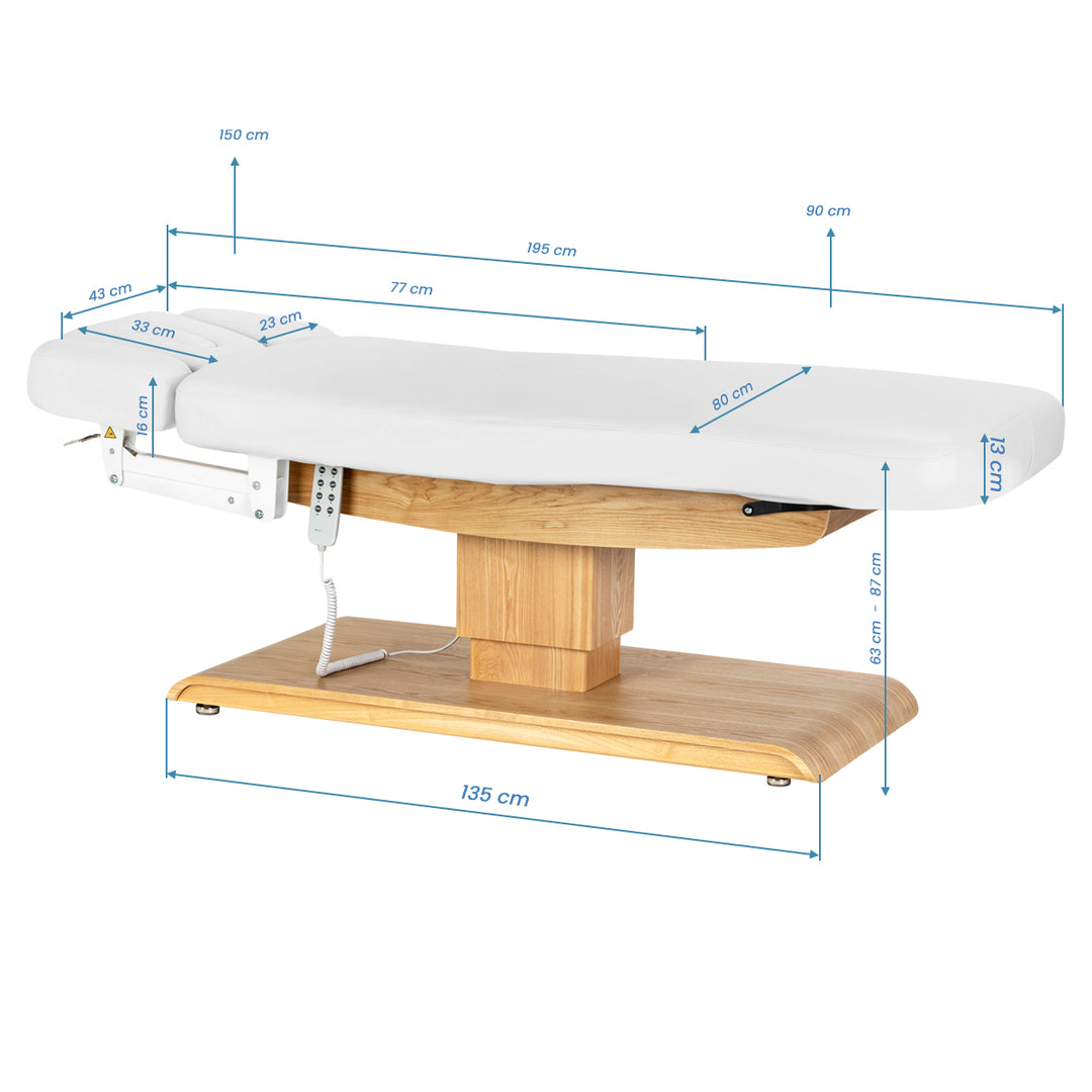 Table de massage électrique Sillon Relax Blanc-Brun clair - image 20