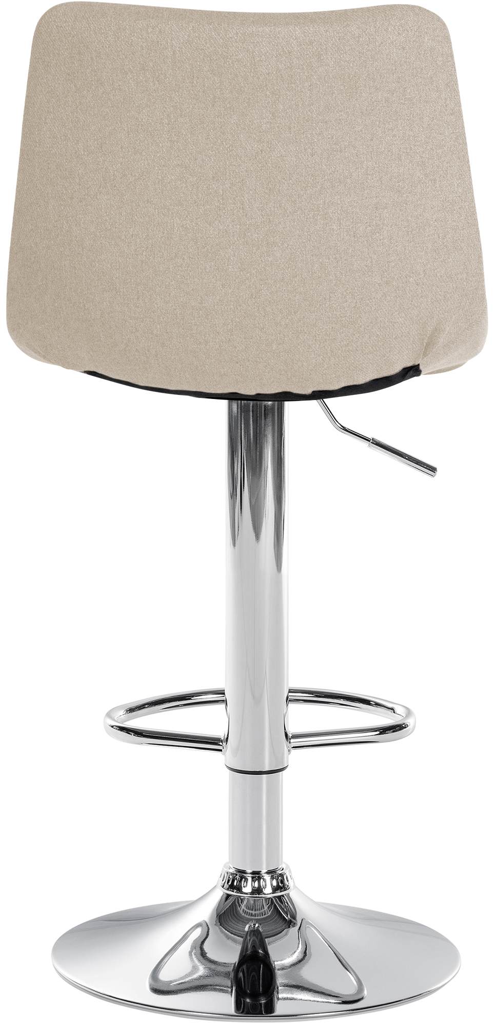 Tabouret de Bar avec Dossier Réglable Pivotant 107 Tissu Crème - image 6