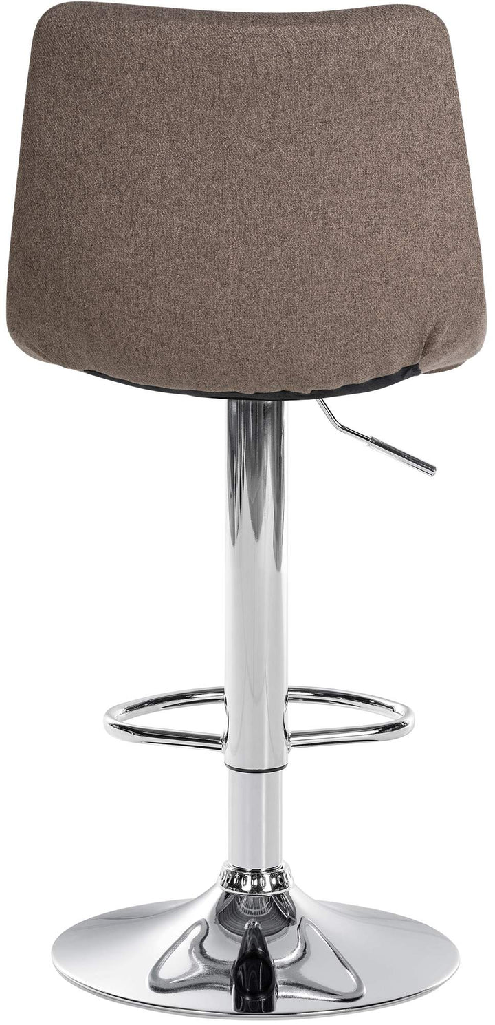 Tabouret de Bar avec Dossier Réglable Pivotant 107 Tissu Taupe - image 6