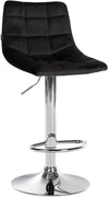 Tabouret de Bar avec Dossier Réglable Pivotant 107 Velours Noir