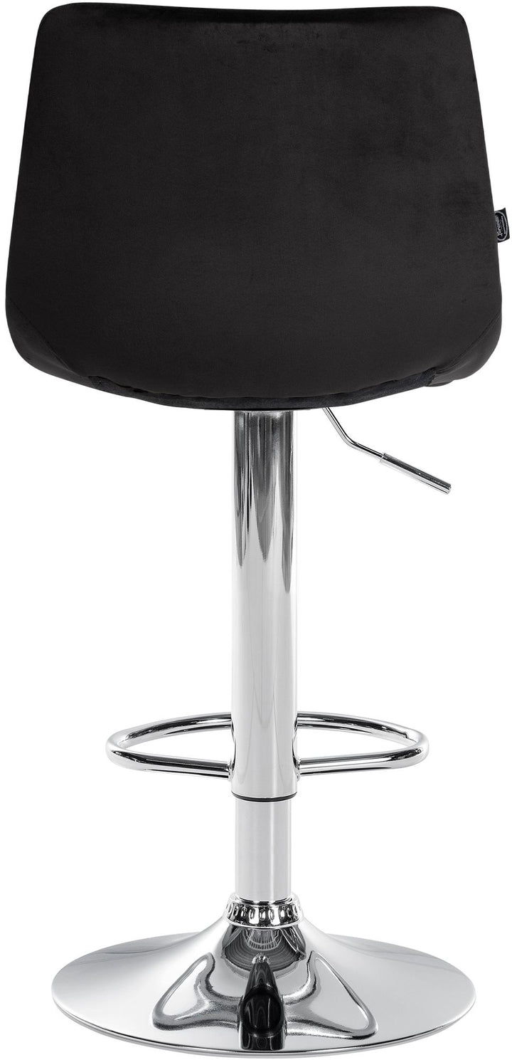 Tabouret de Bar avec Dossier Réglable Pivotant 107 Velours Noir - image 6