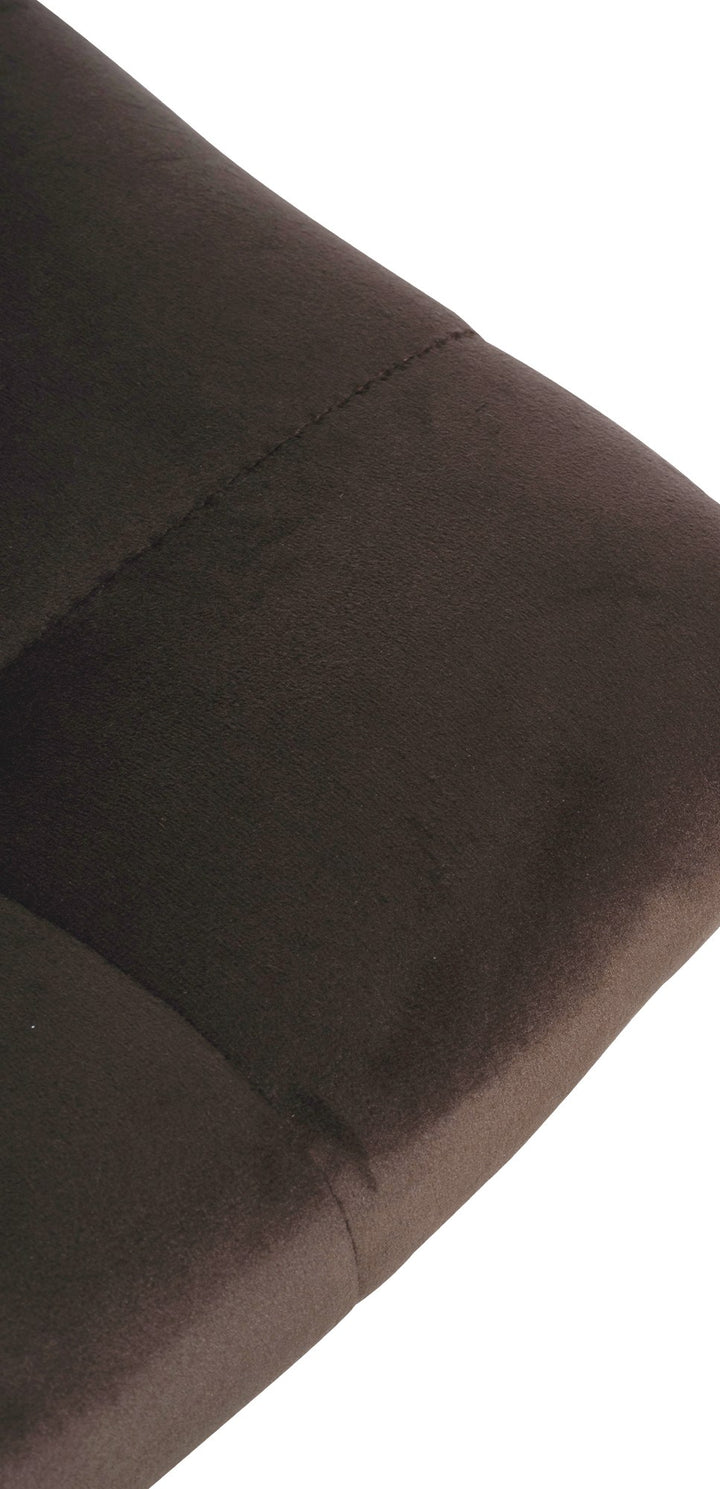 Tabouret de Bar avec Dossier Réglable Pivotant 107 Velours Marron - image 7
