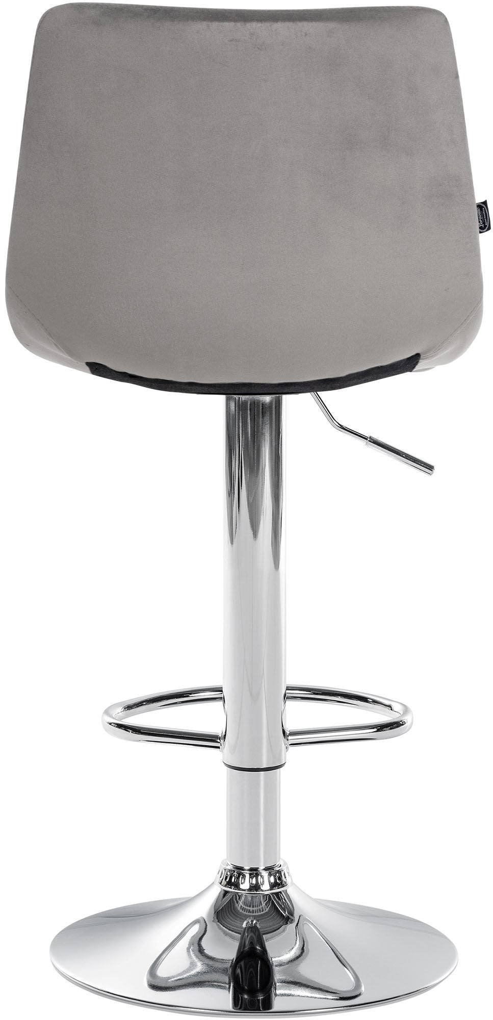 Tabouret de Bar avec Dossier Réglable Pivotant 107 Velours Gris - image 6