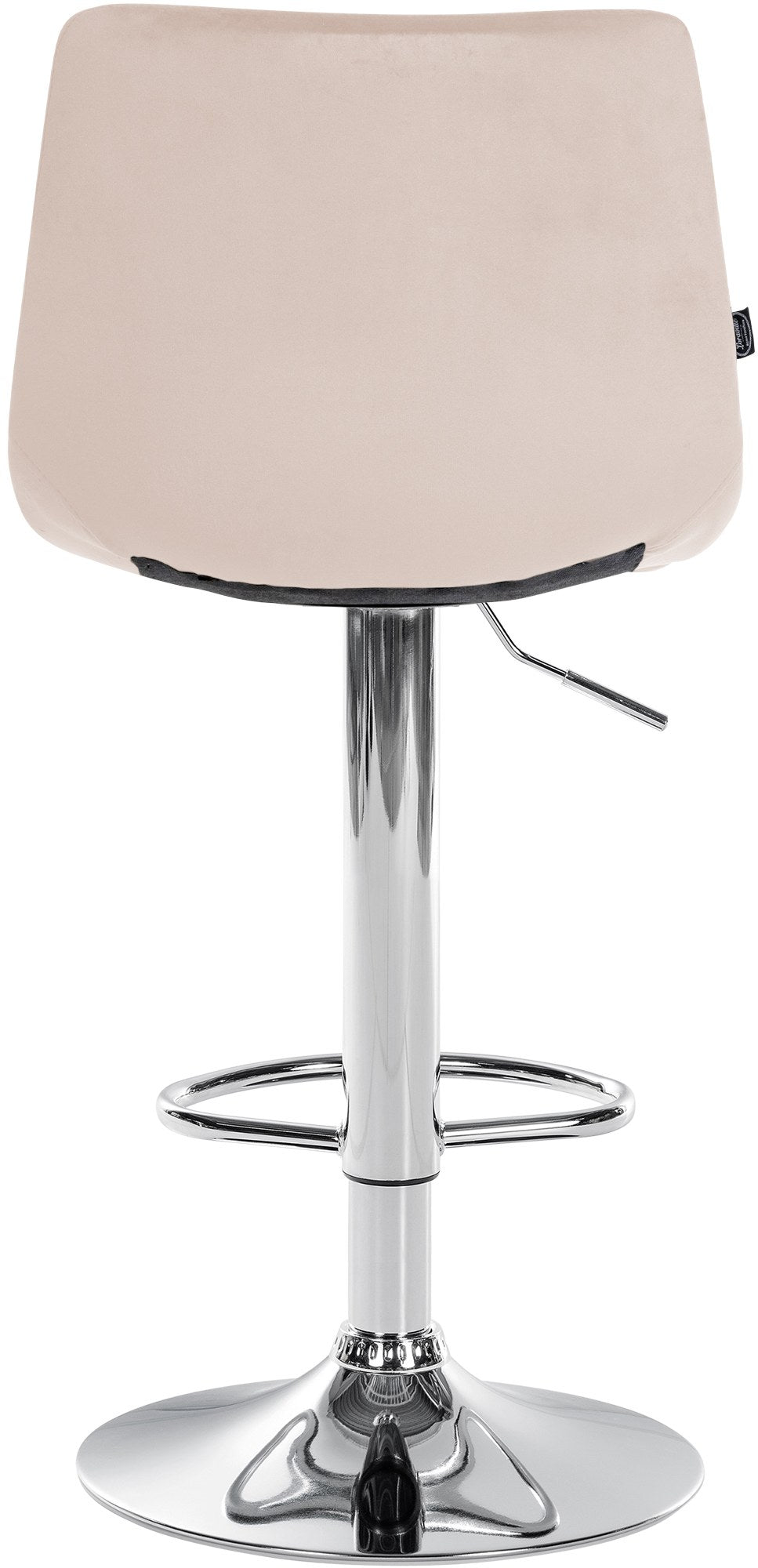 Tabouret de Bar avec Dossier Réglable Pivotant 107 Velours Beige - image 6