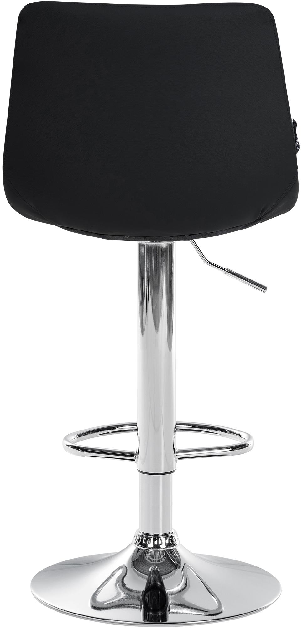Tabouret de Bar avec Dossier Réglable Pivotant 107 Similicuir Noir - image 6
