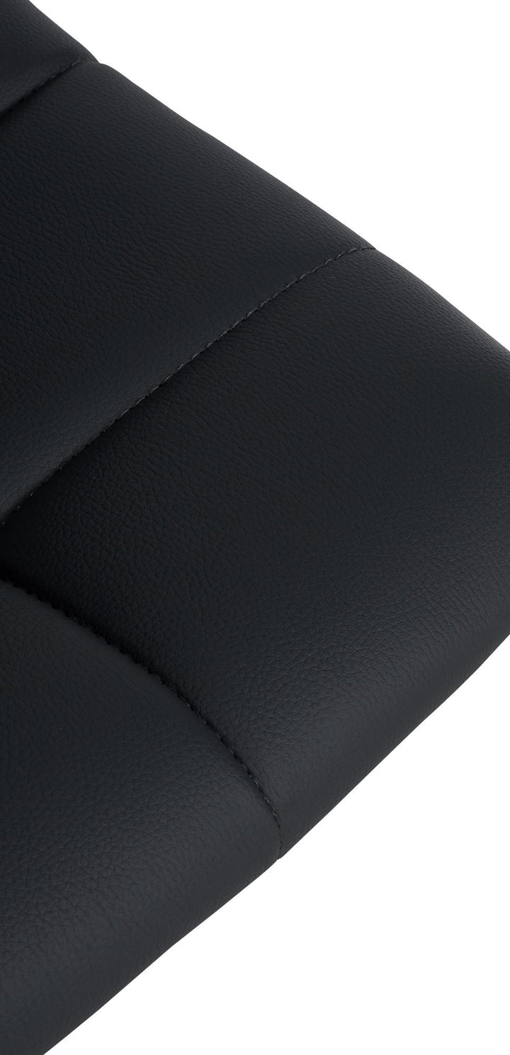 Tabouret de Bar avec Dossier Réglable Pivotant 107 Similicuir Noir - image 7